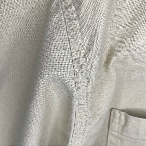 Carhartt Vintage Short Sleeve Workwear Khaki Twill Button Down Shirt Size L - Picture 6 of 8